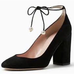 Kate Spade Gena Heel with Pearl ankle tie